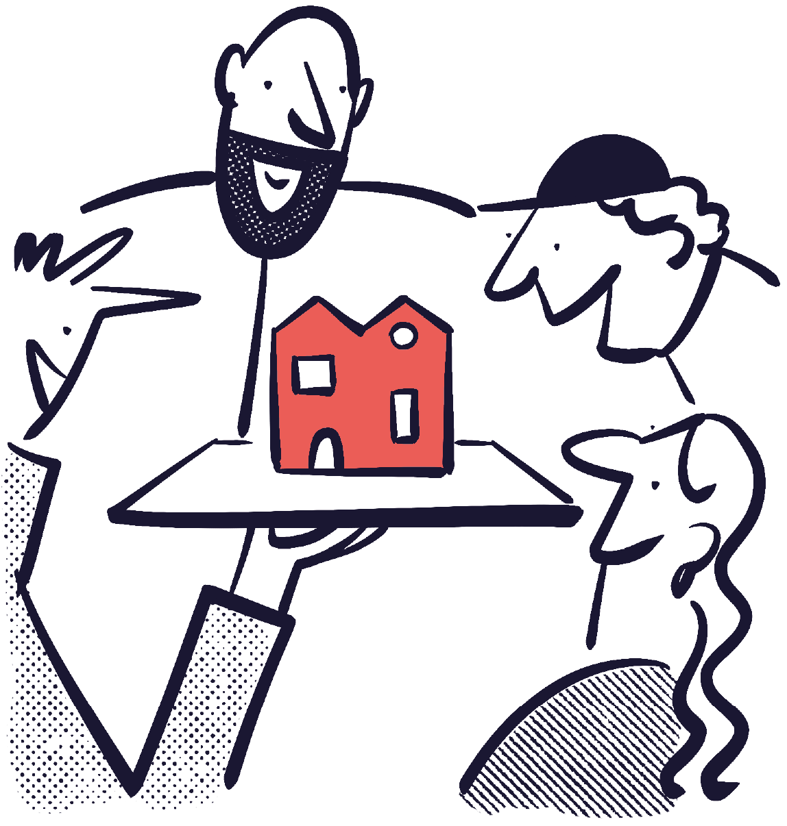 People looking for a house
